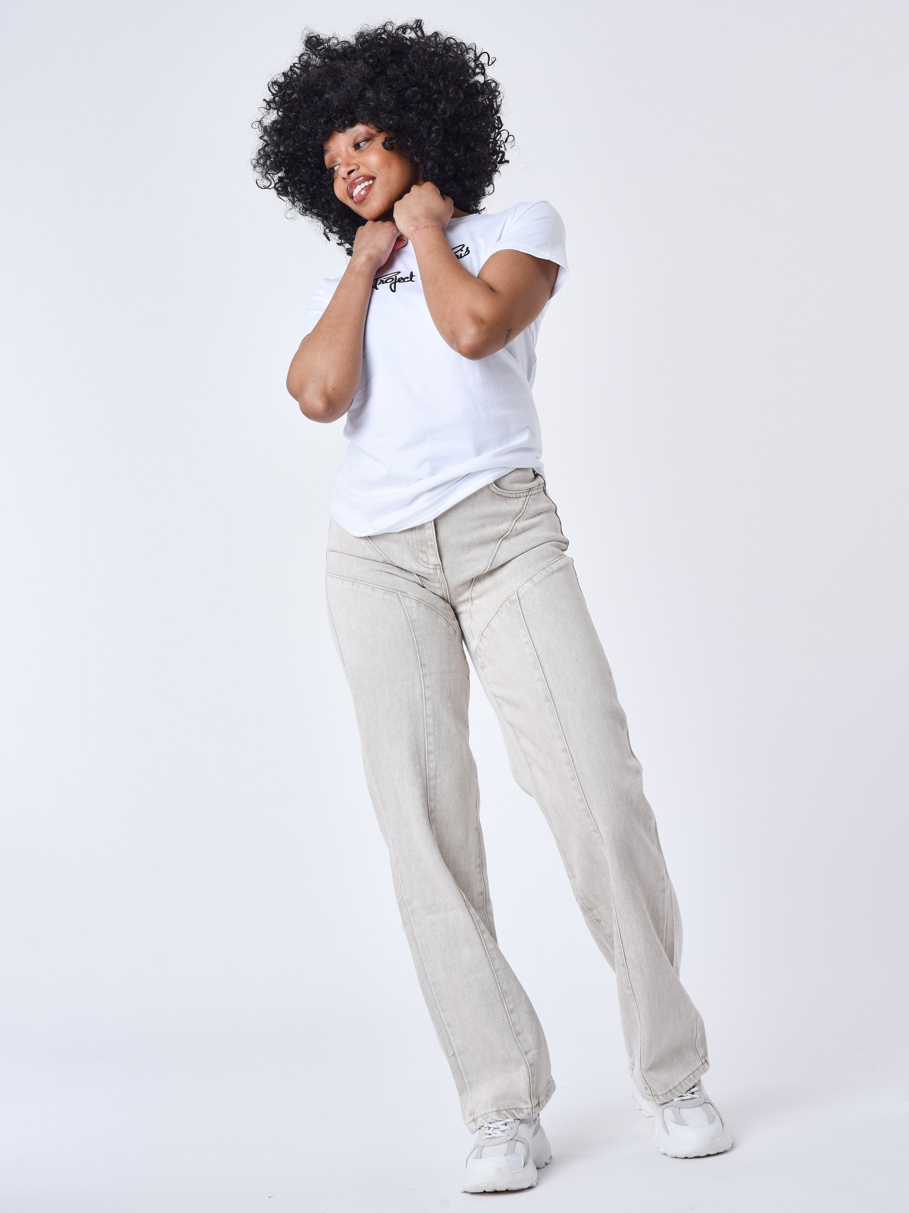 Loose multi-stitch jeans-1