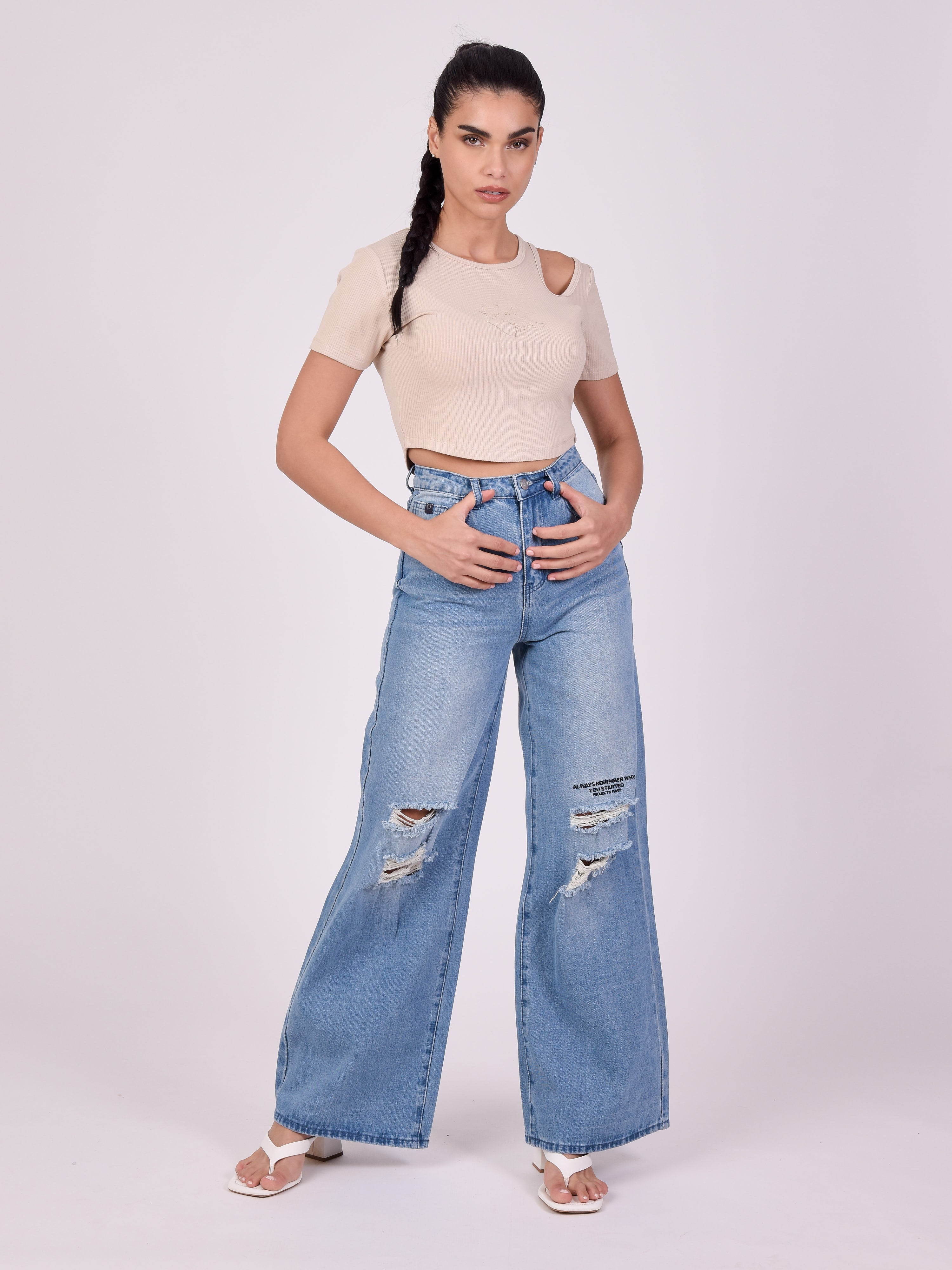 Asymmetrisches Kurzarm-Top-3