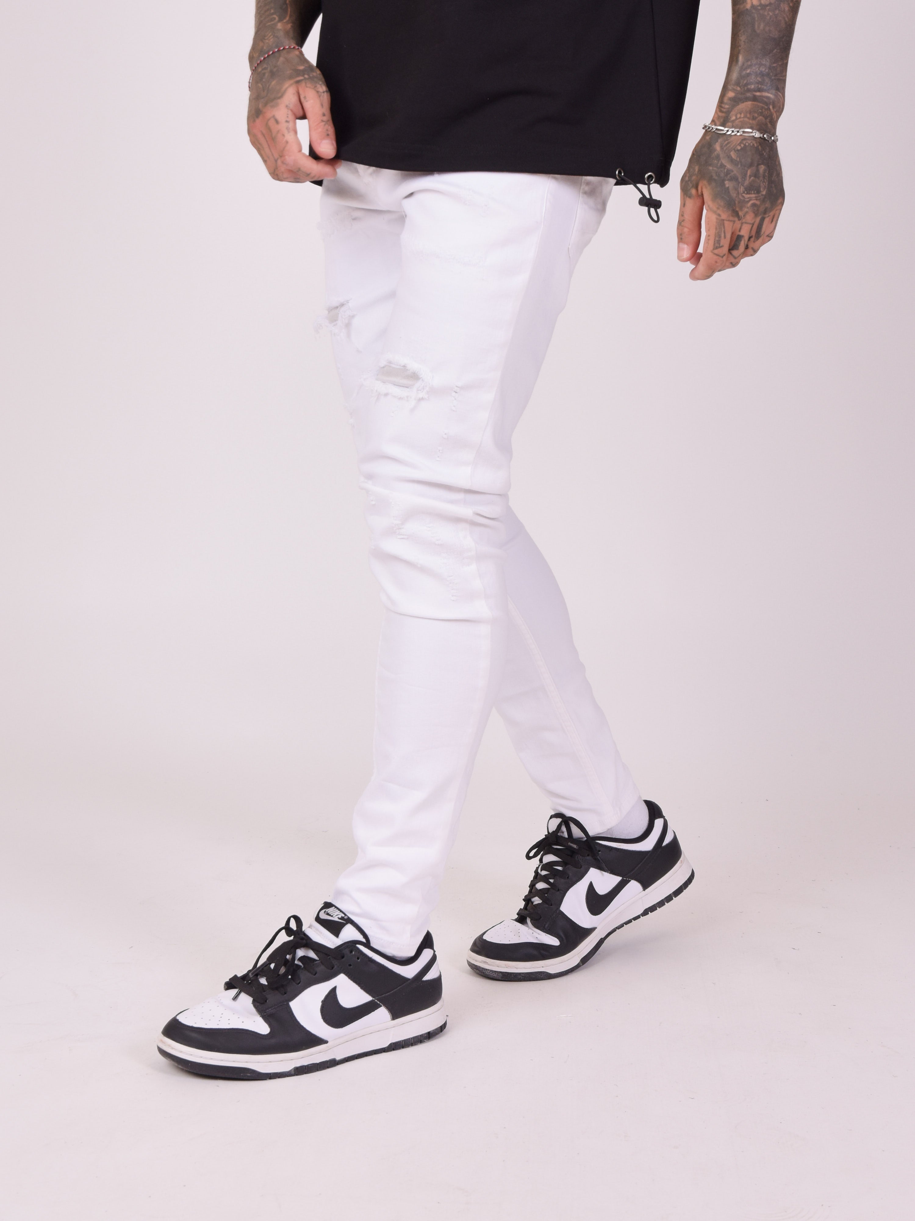 Skinny jeans with worn effect-4