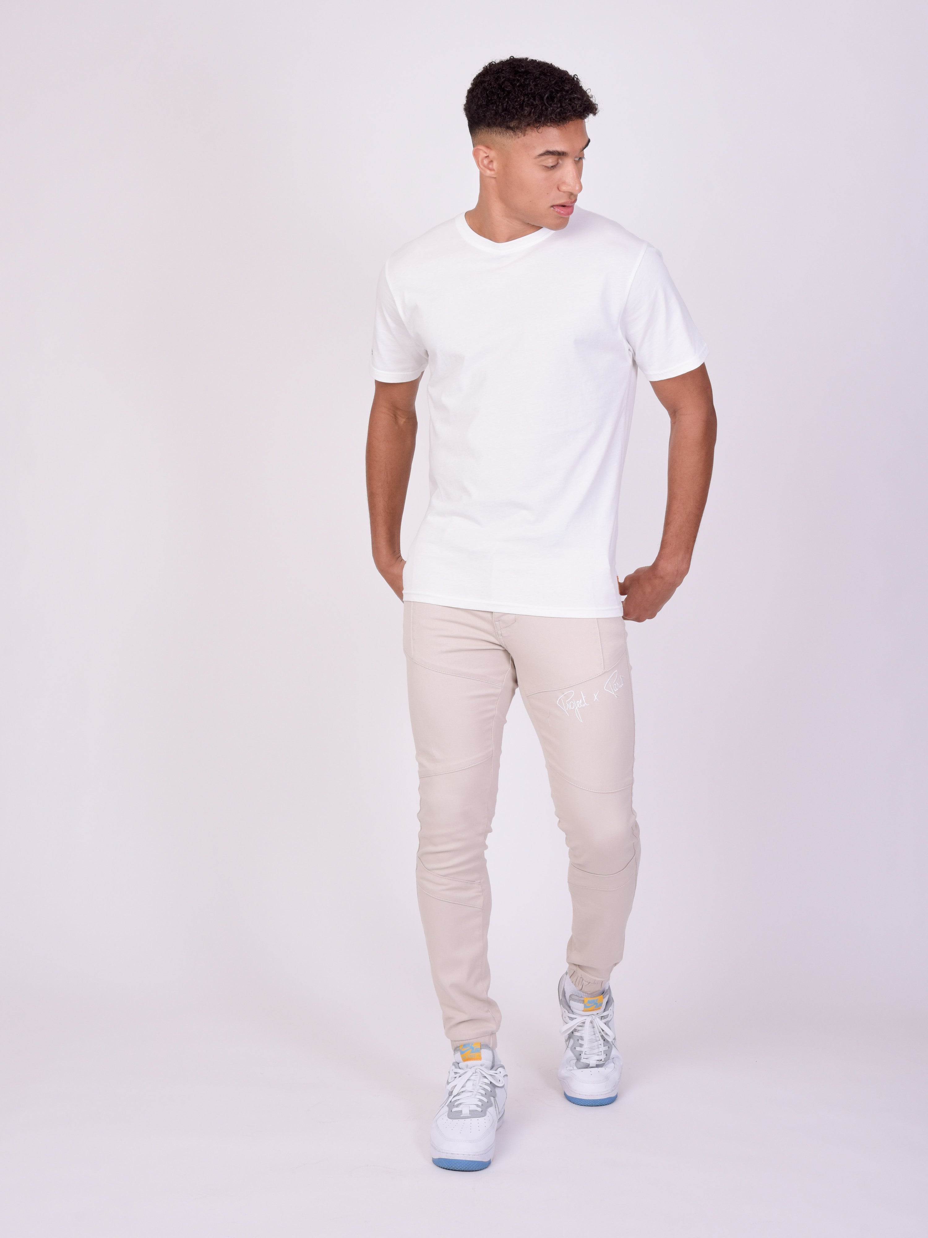 Basic skinny bukse med synlige sømmer-6