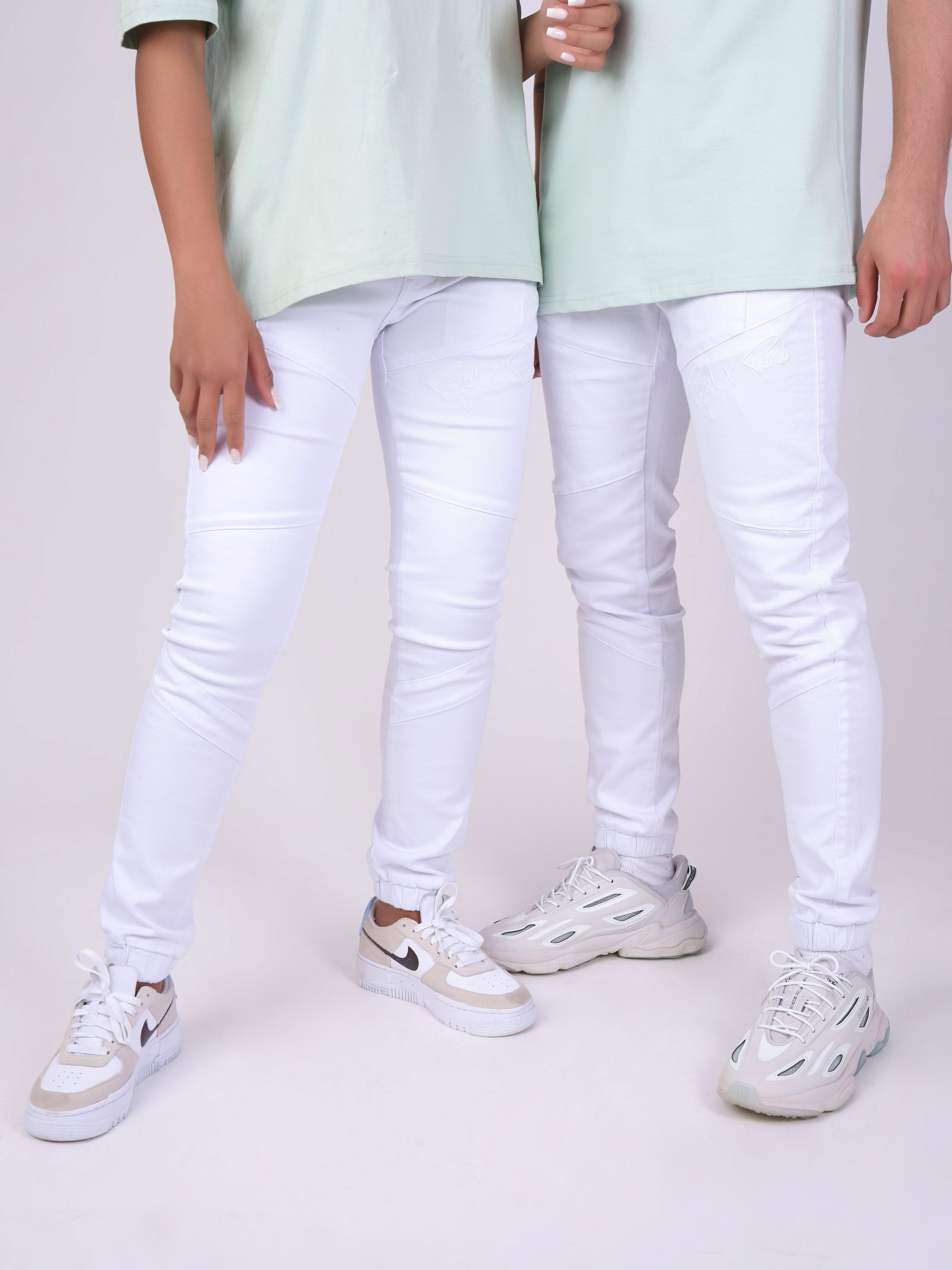Skinny basic broek met zichtbare naden-3