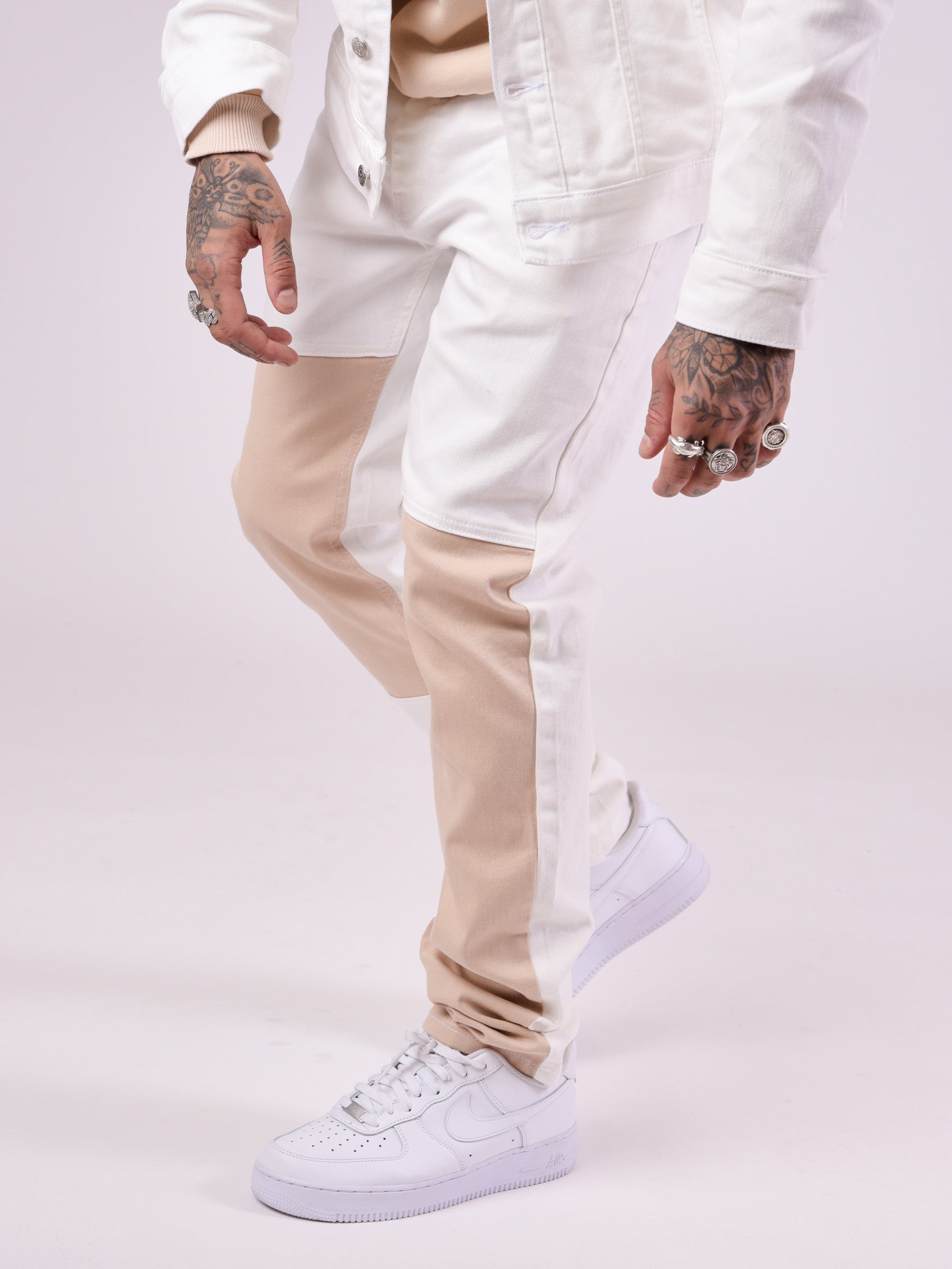 Tofarvet denimbukser-7