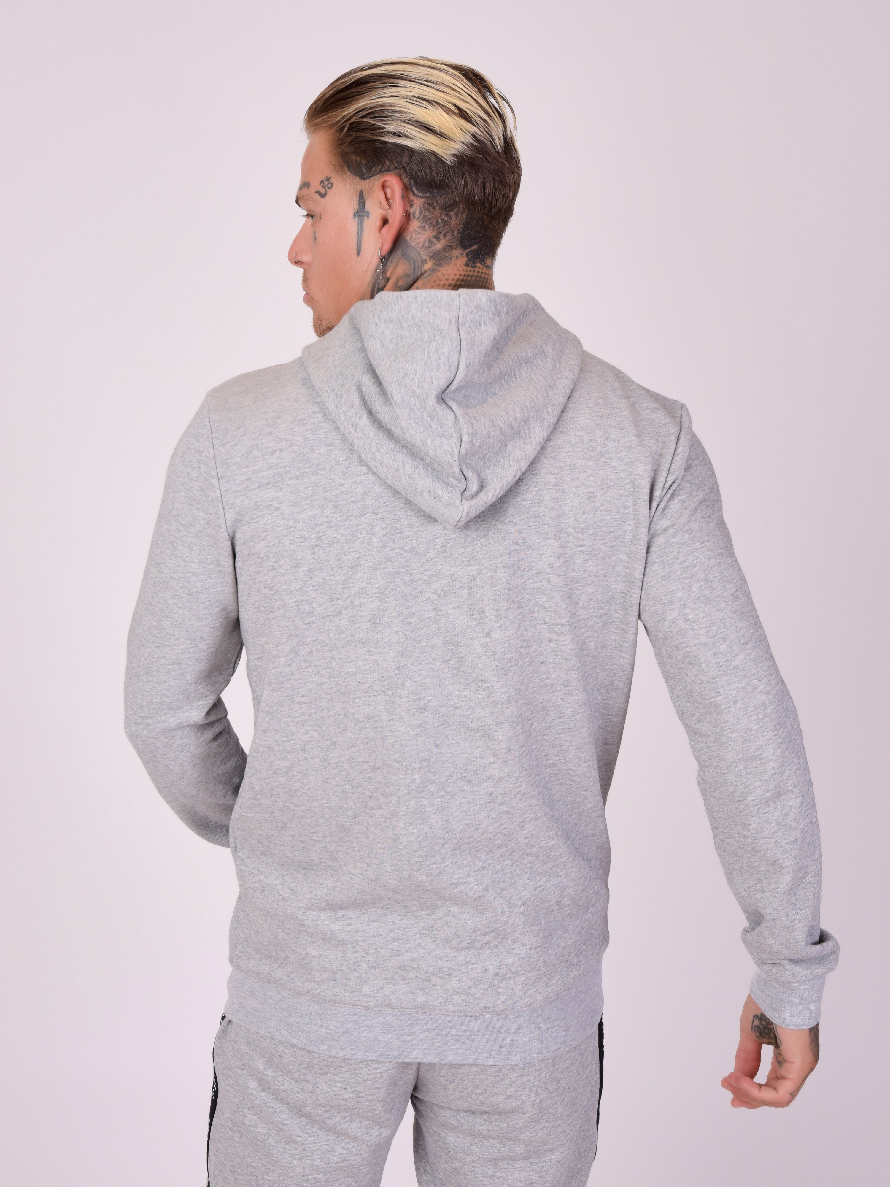 Basic Kapuzenjacke mit Reißverschluss und Logo-5