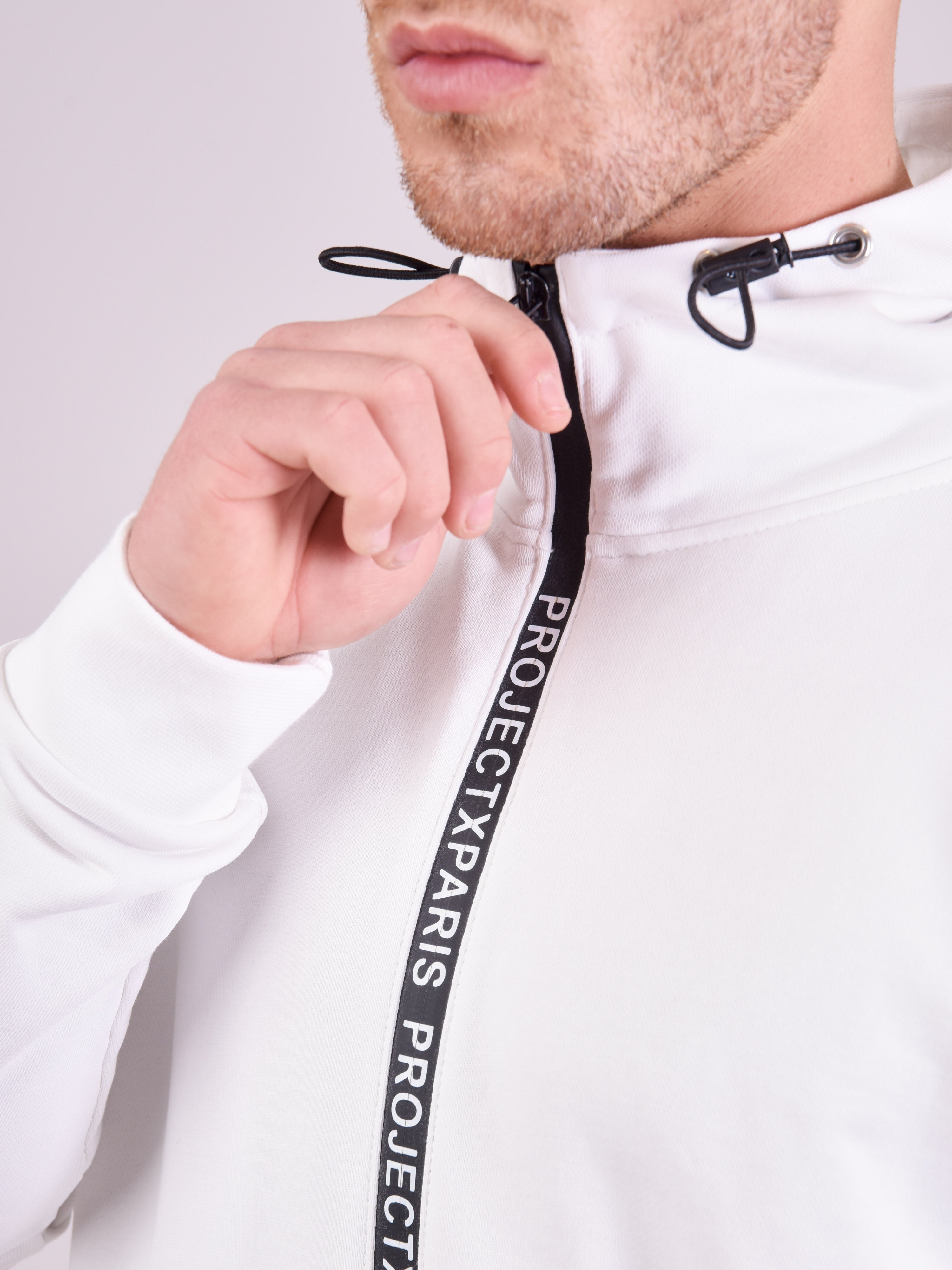 Veste à capuche basic zip logo-6