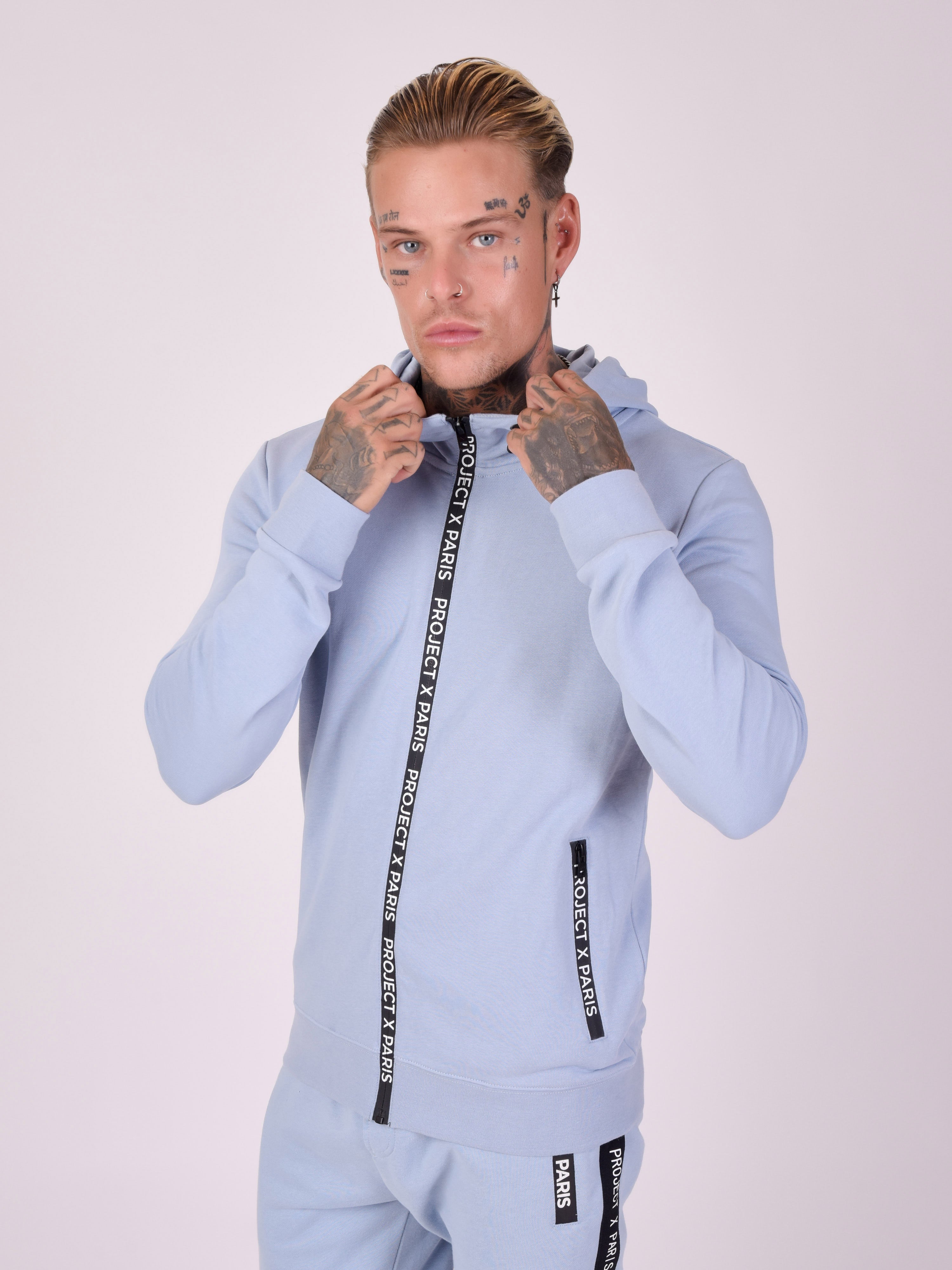 Veste à capuche basic zip logo-4