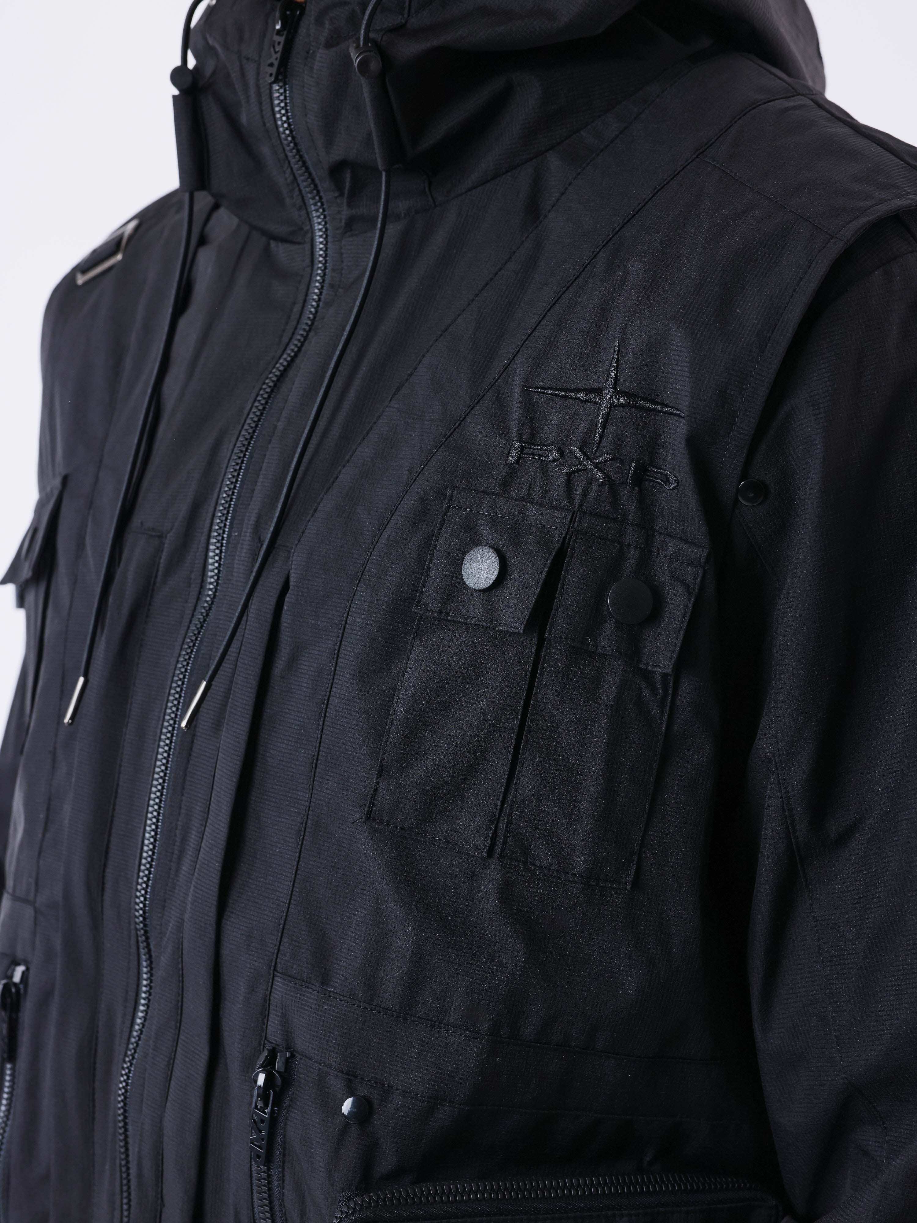 veste-a-capuche-technique-collaboration-kalash-noir