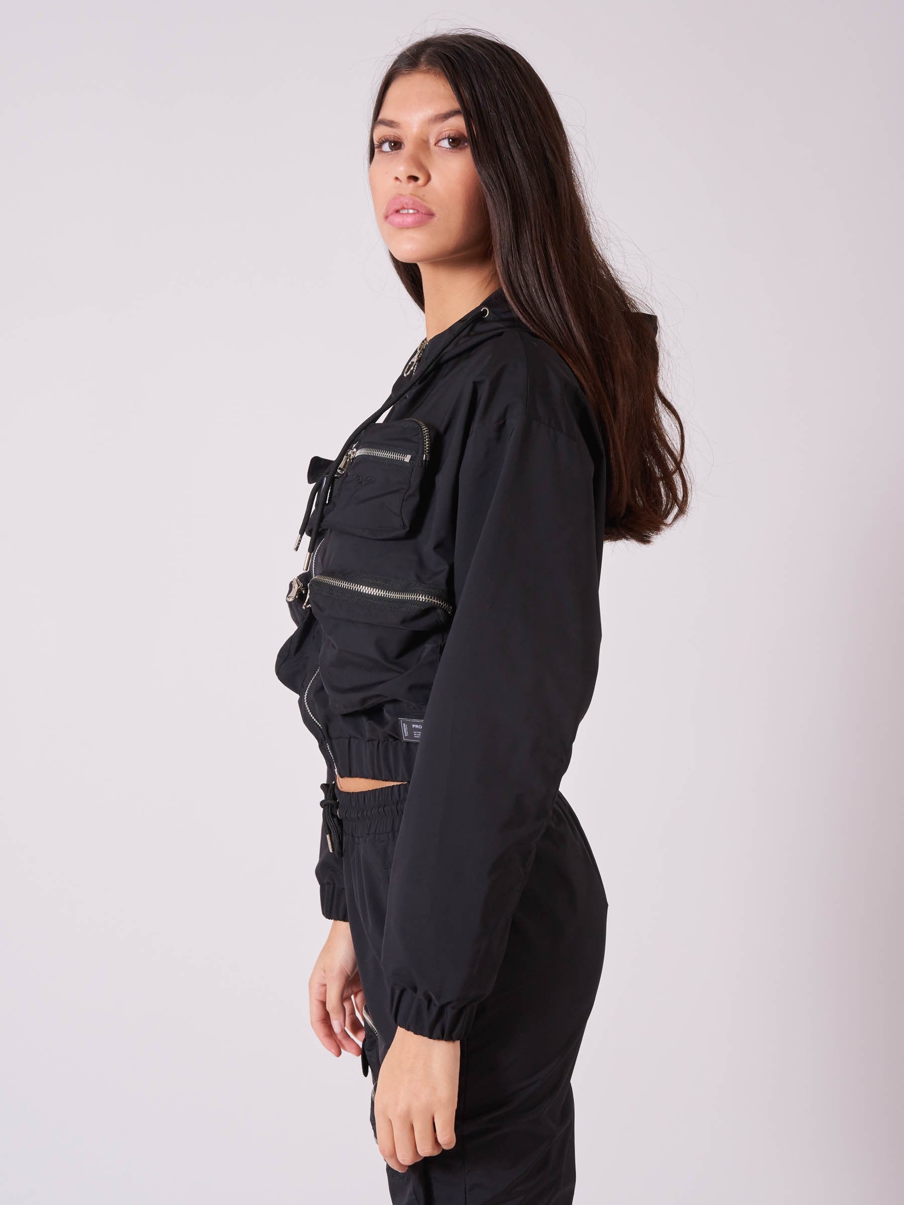 Kapuzensweatshirt mit Relieftaschen-3