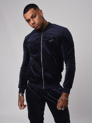 veste-col-teddy-en-velvet-homme-project-x-paris-1930004-bleu-modelshot