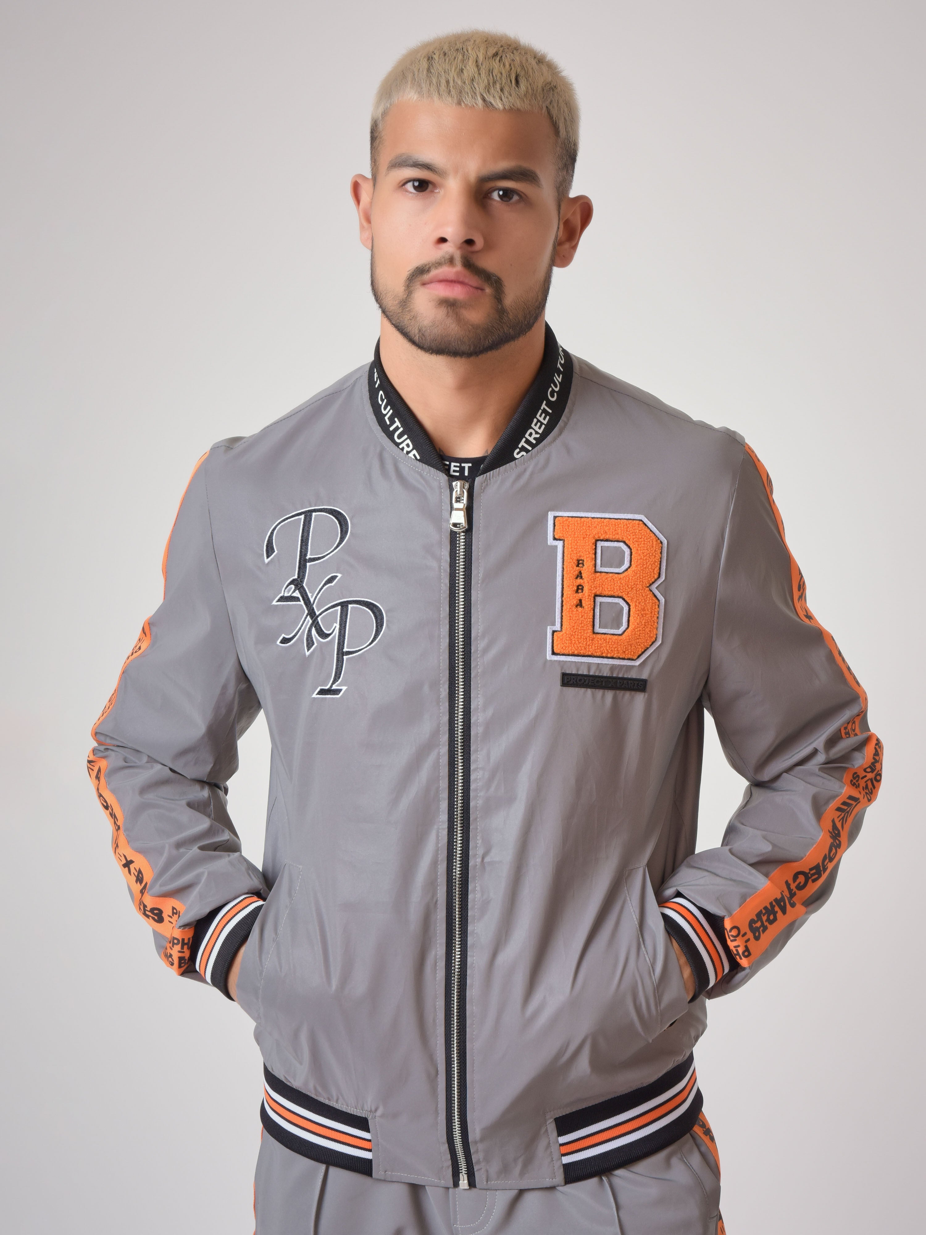 Baseball-Style Teddy-Kragen Jacke 