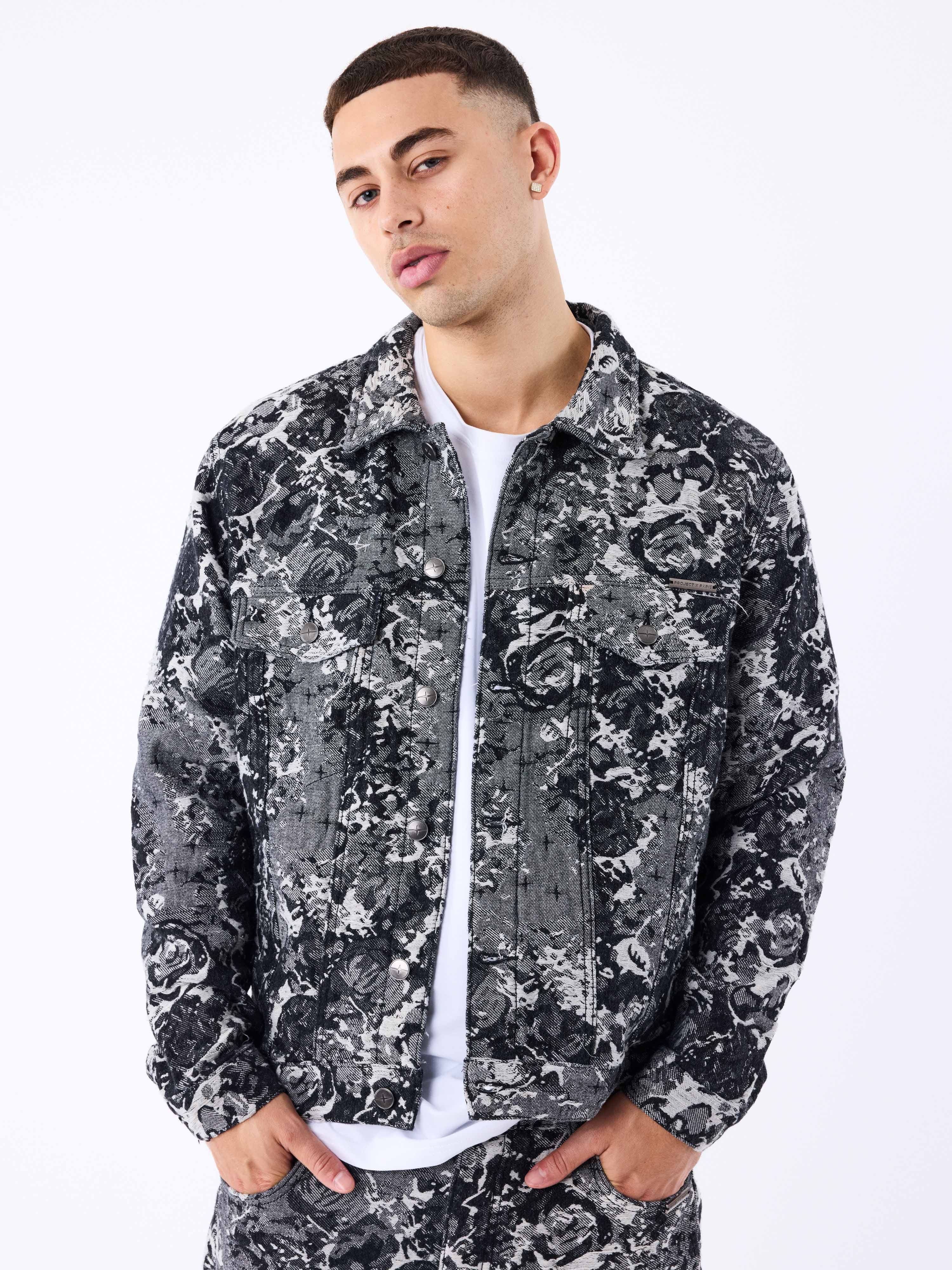 Abstract pattern denim jacket – PXP