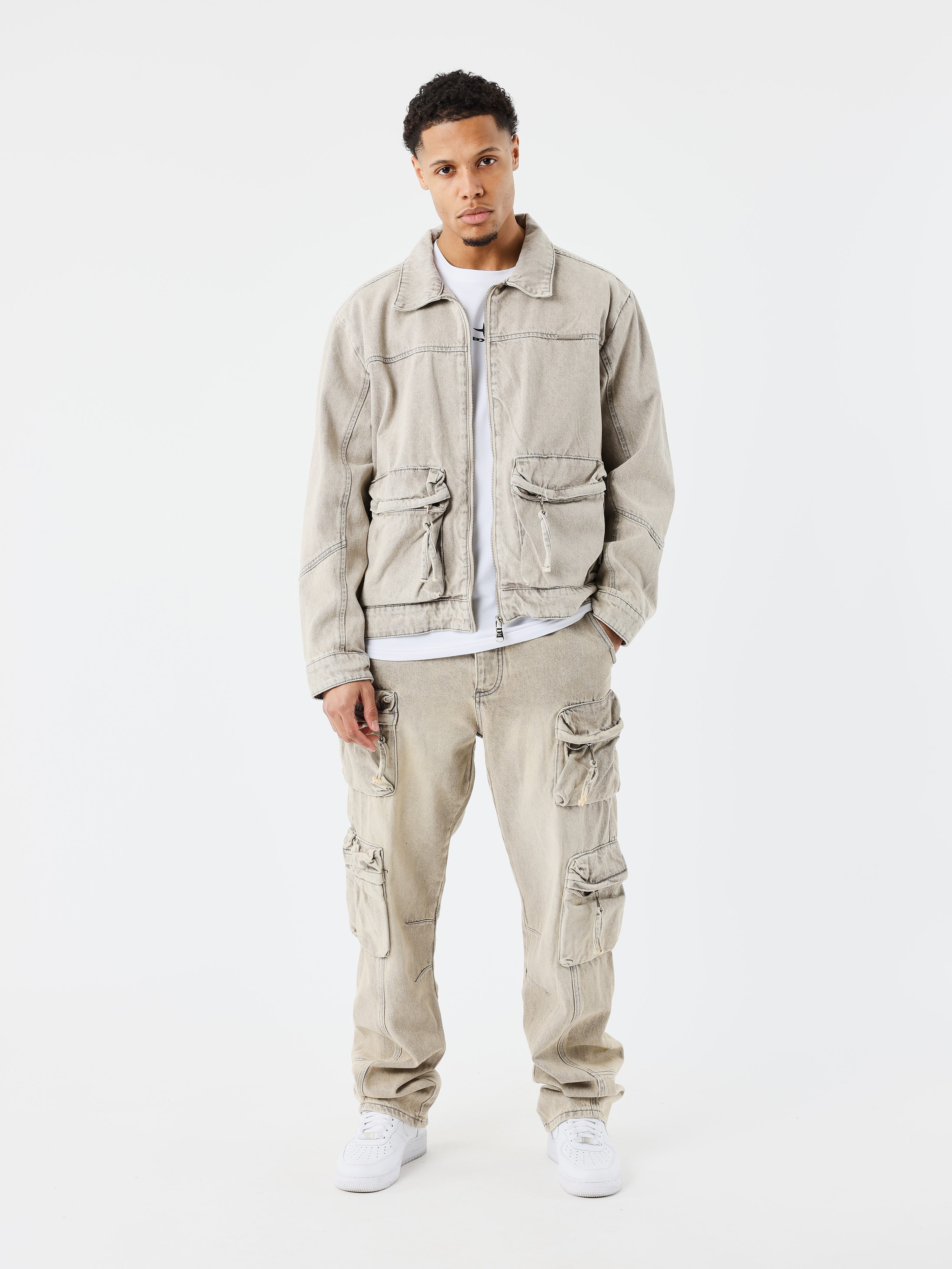 Raw Denim Workwear Jacke-5