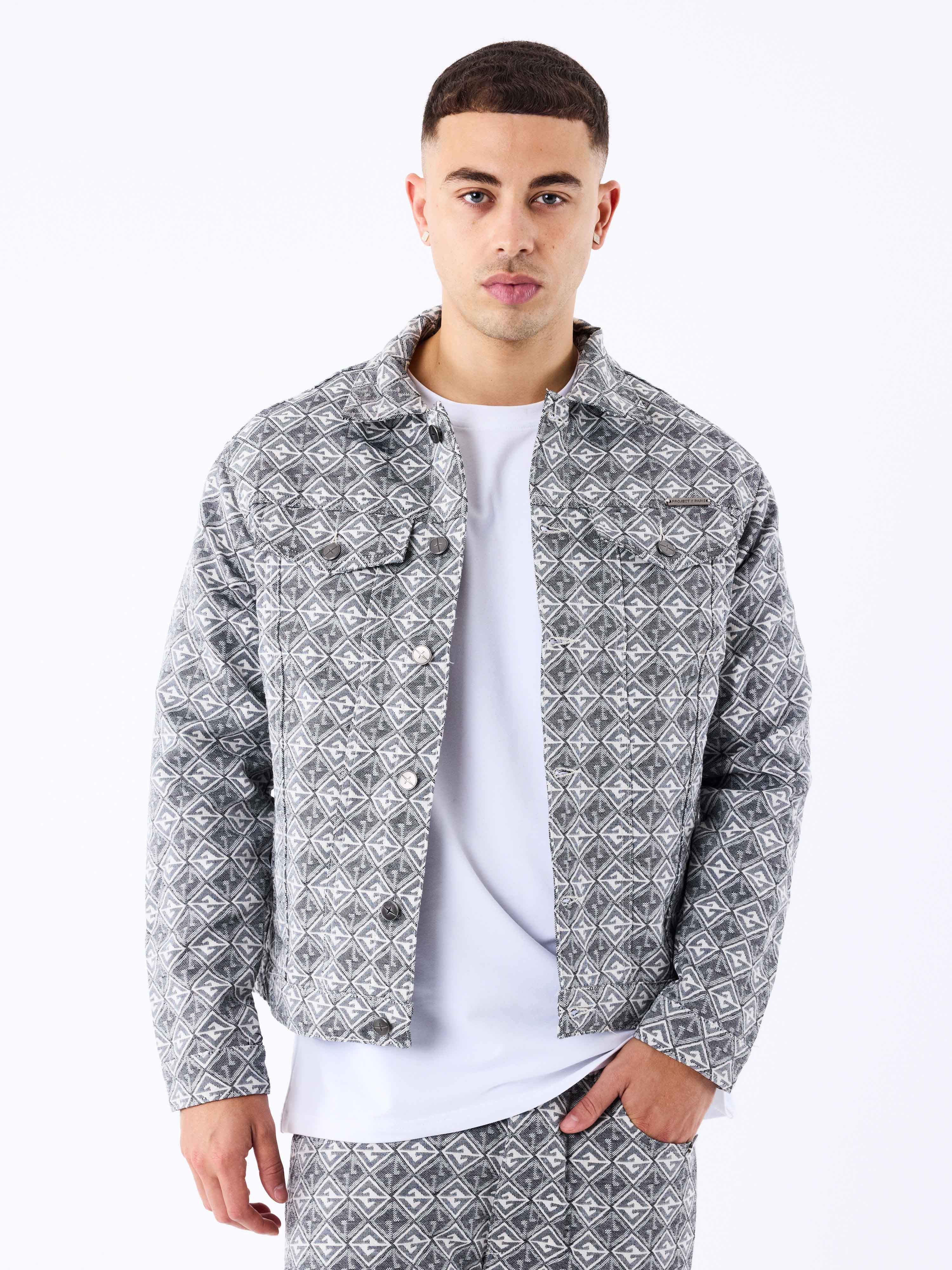 veste-en-toile-a-motif-geometrique-noir
