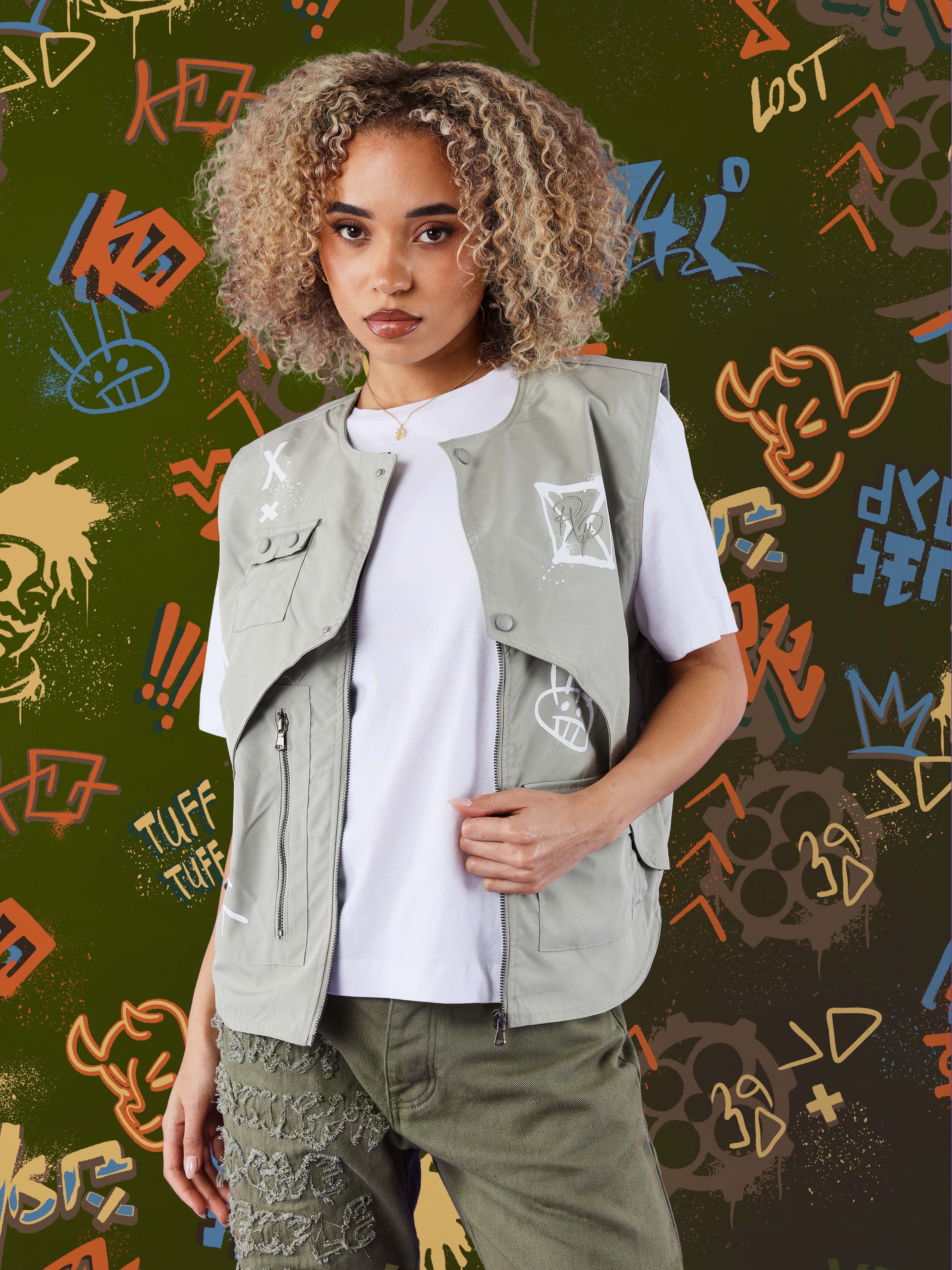 Arcane sleeveless vest jacket - Ekko-2