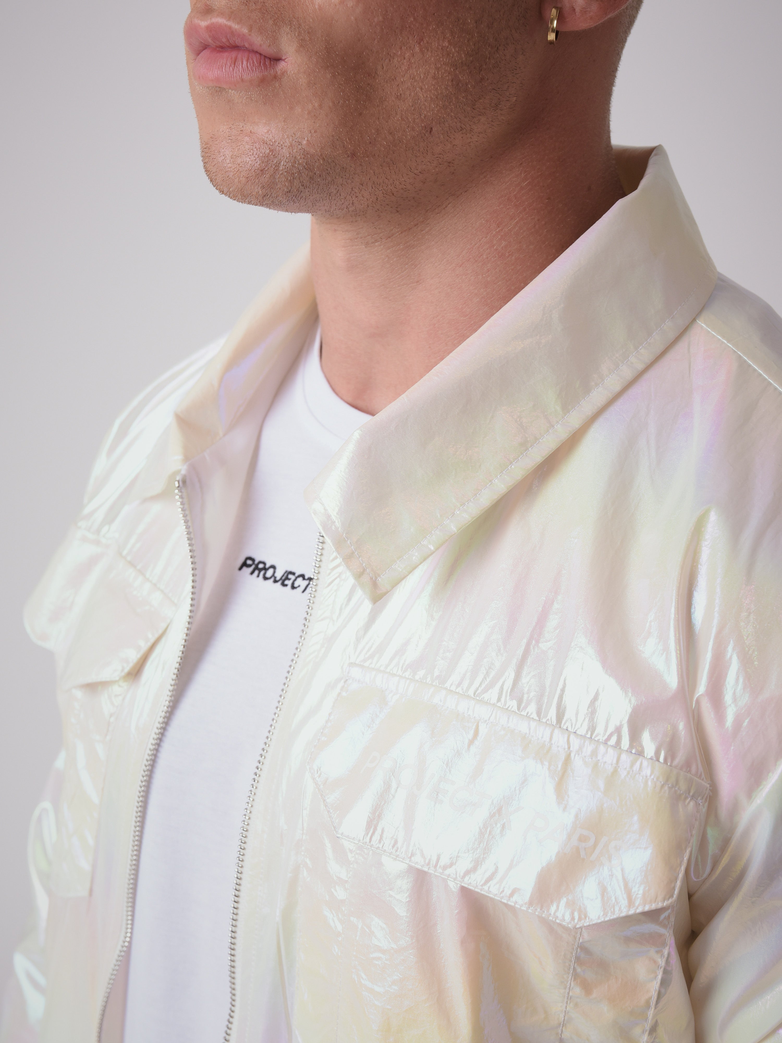 Iridescent fabric jacket-6