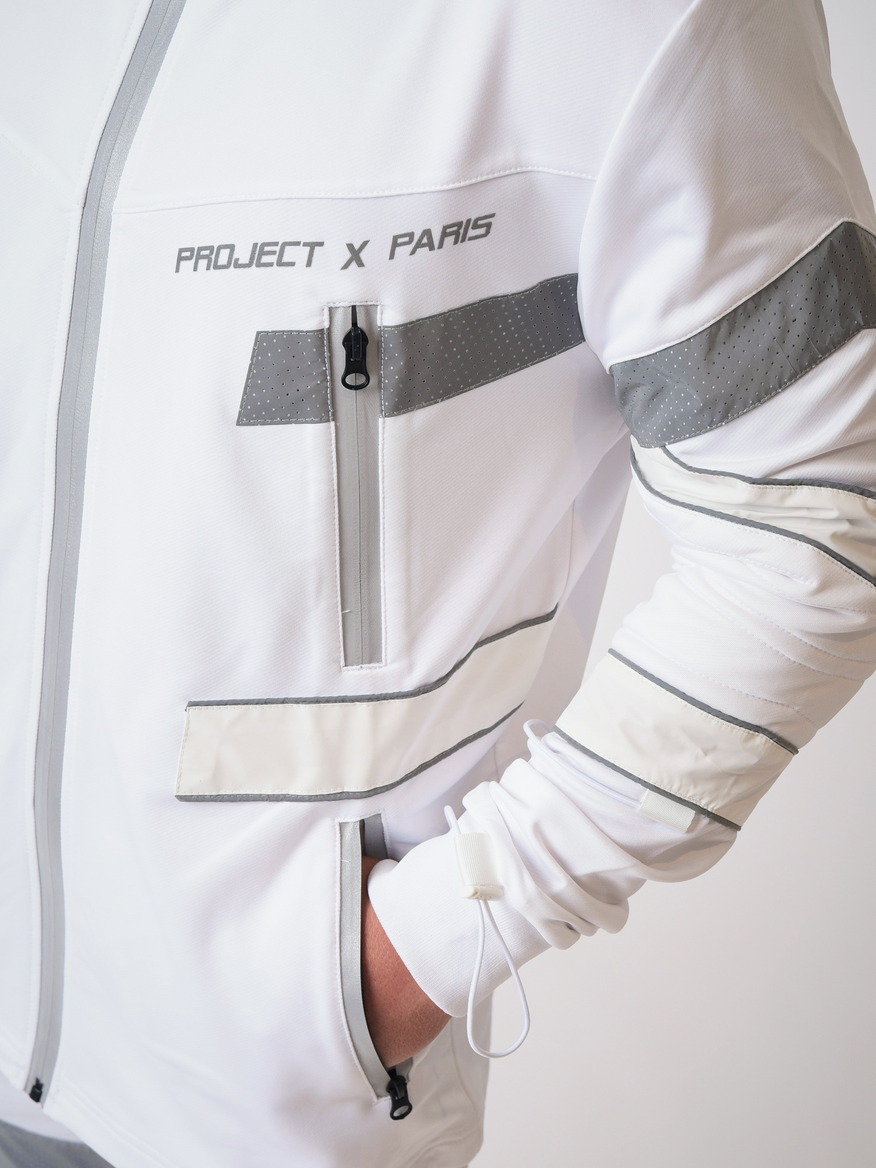 Mid-length reflective biker style jacket-6