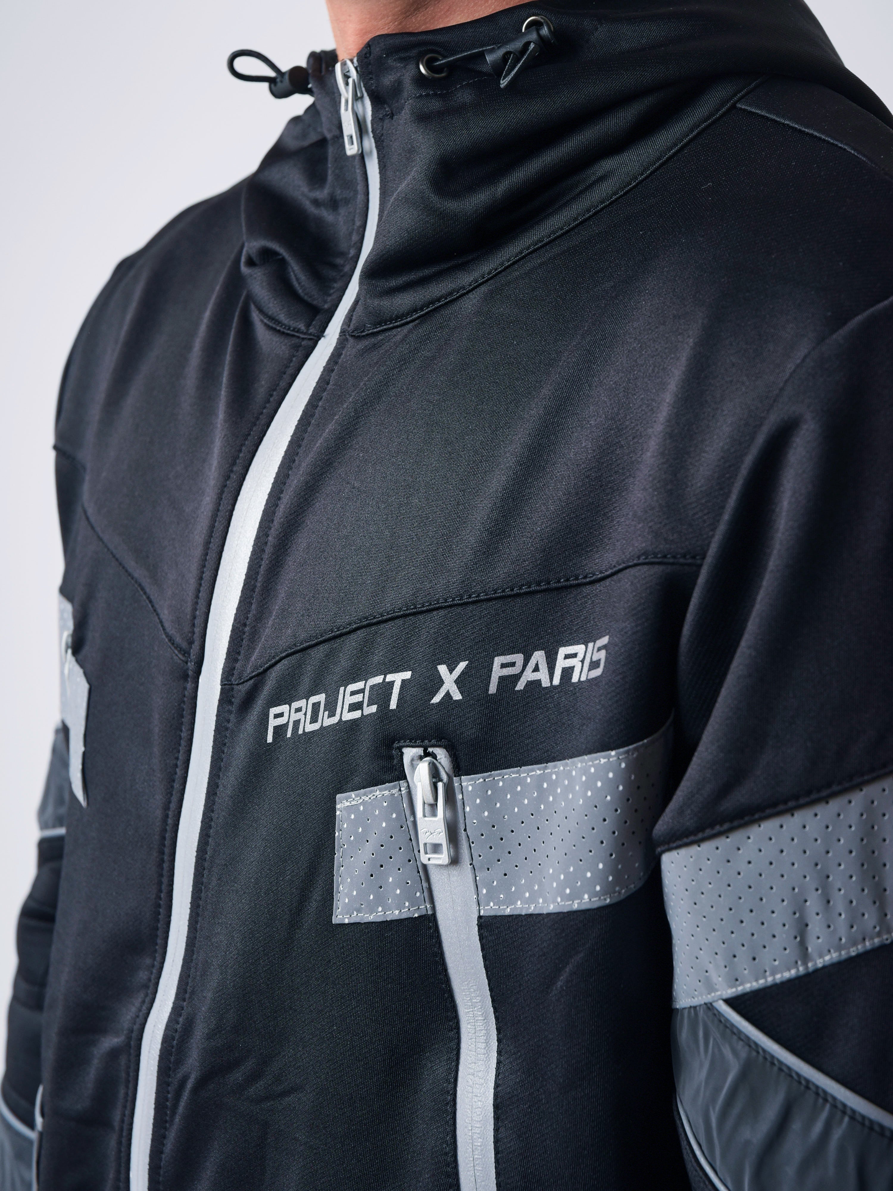 その他ブランド / PROJECT X PARIS/ジャケット/M/ポリエステル/BLK/無地 Mid-length reflective biker style jacket – PXP