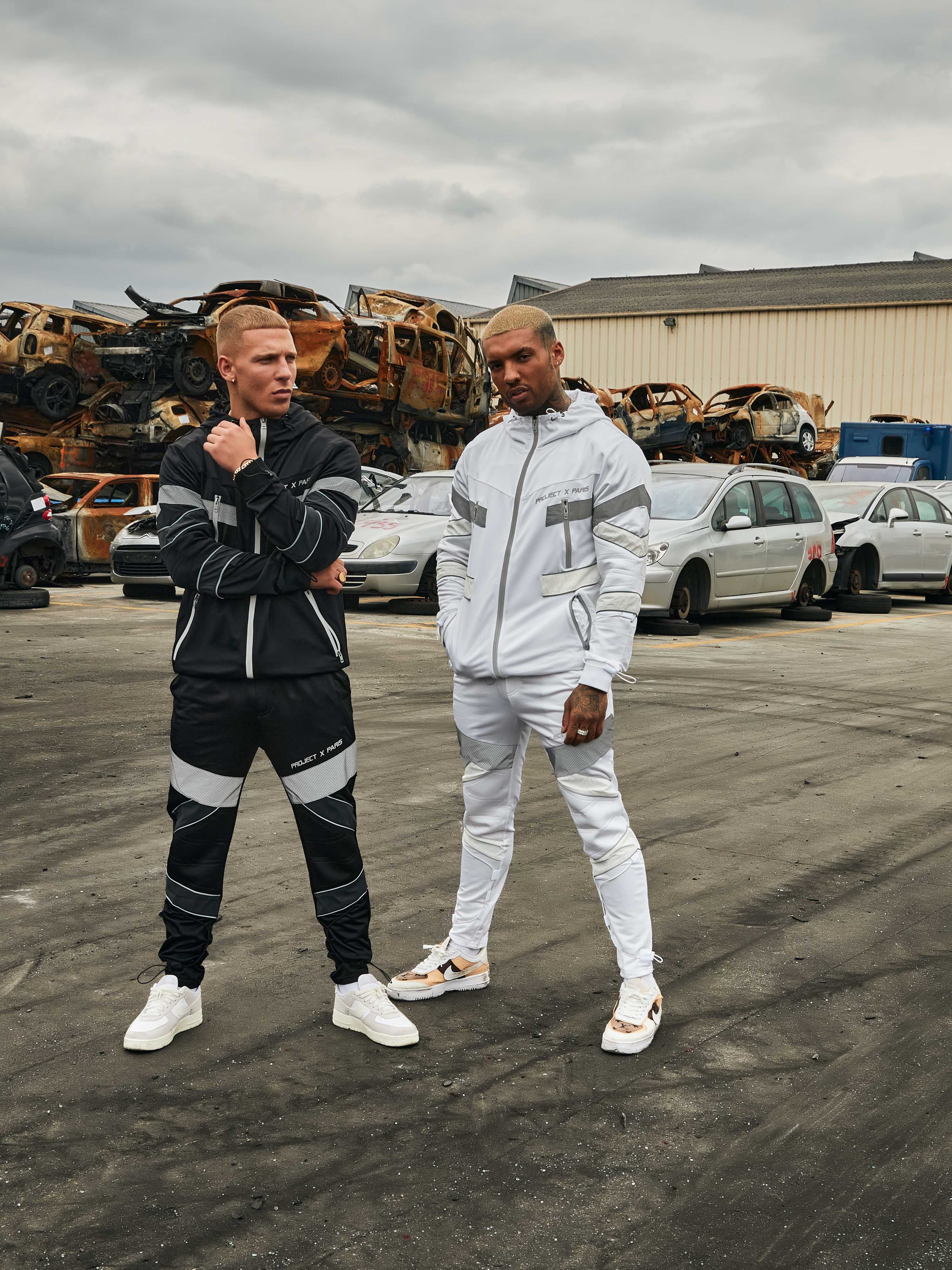 Mid-length reflective biker style jacket-2