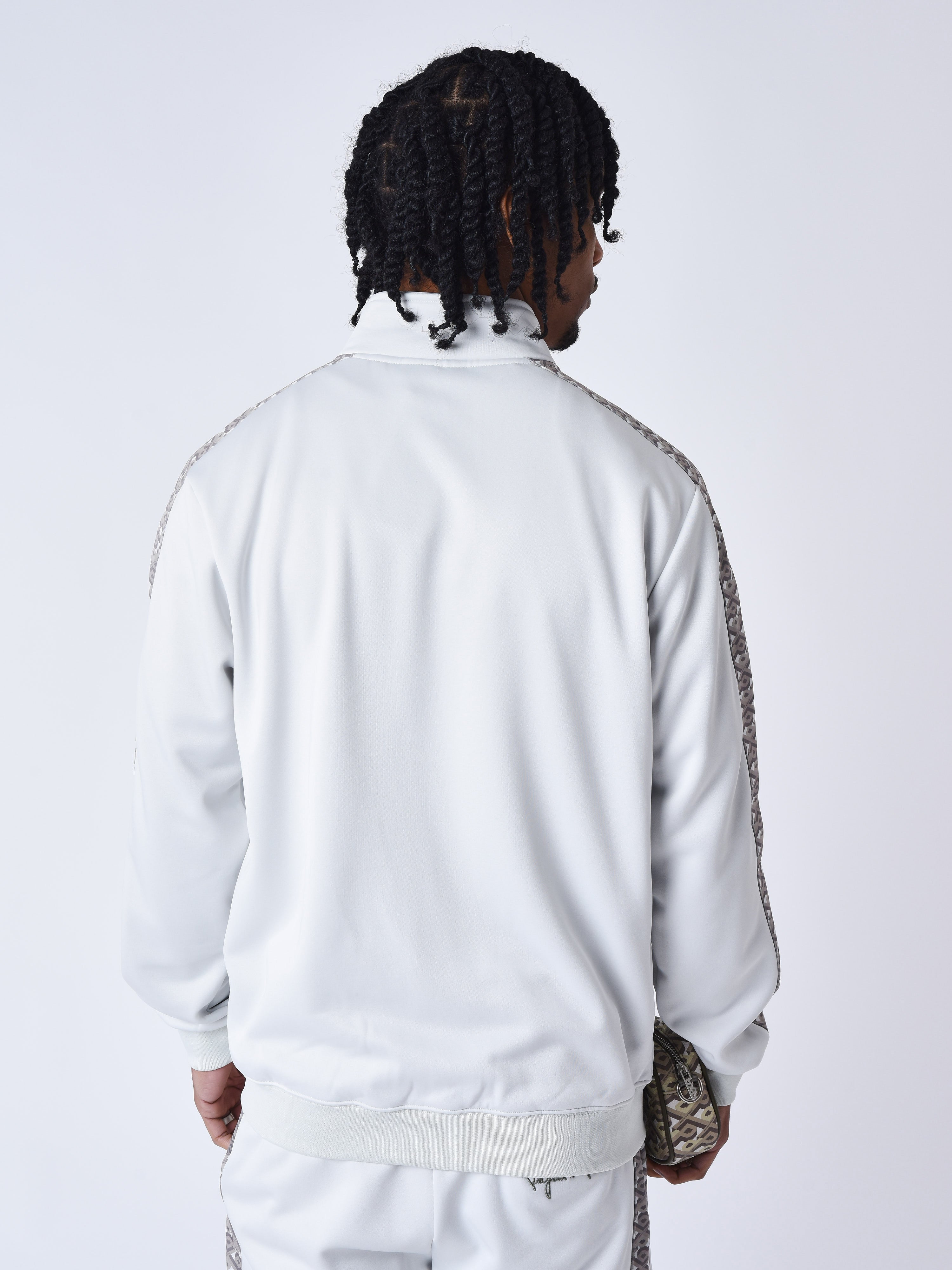 Veste zippé à bande imprimé-2