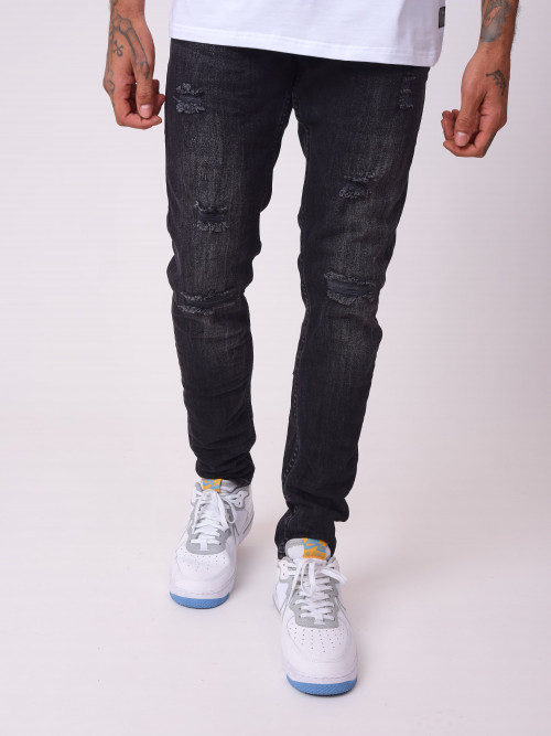 Unifarbene Skinny-Jeans in...