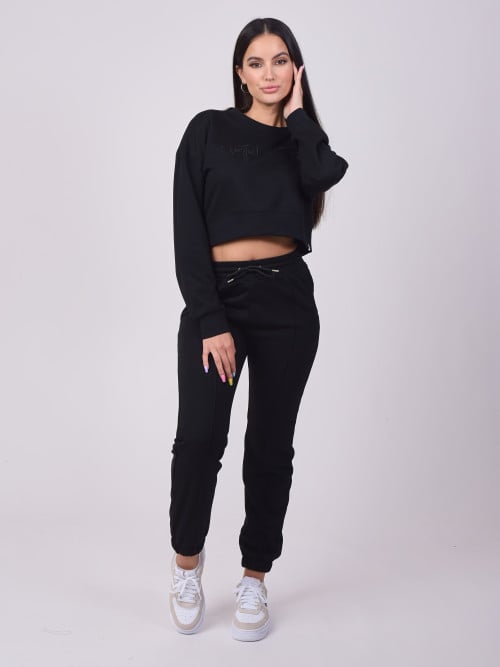 Sudadera básica corta y amplia