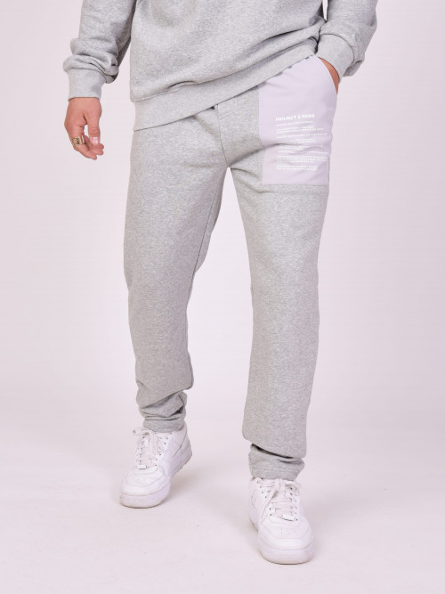 Yoke jogging bottoms with text