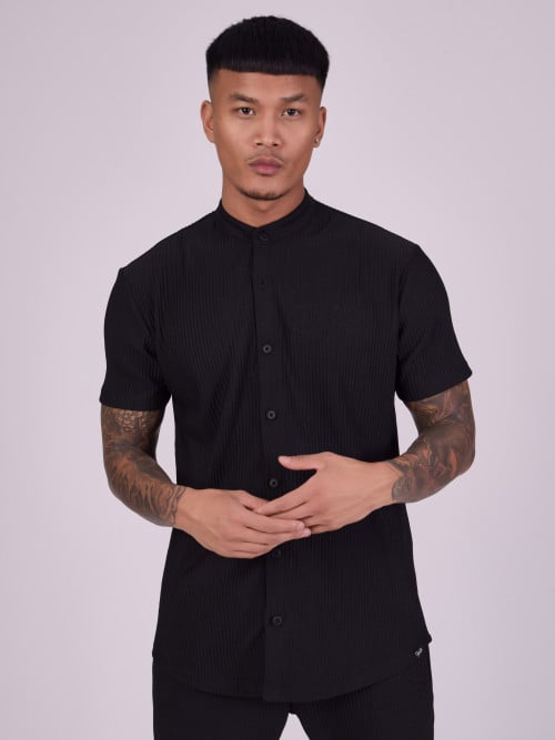 Camisa con cuello mao de...