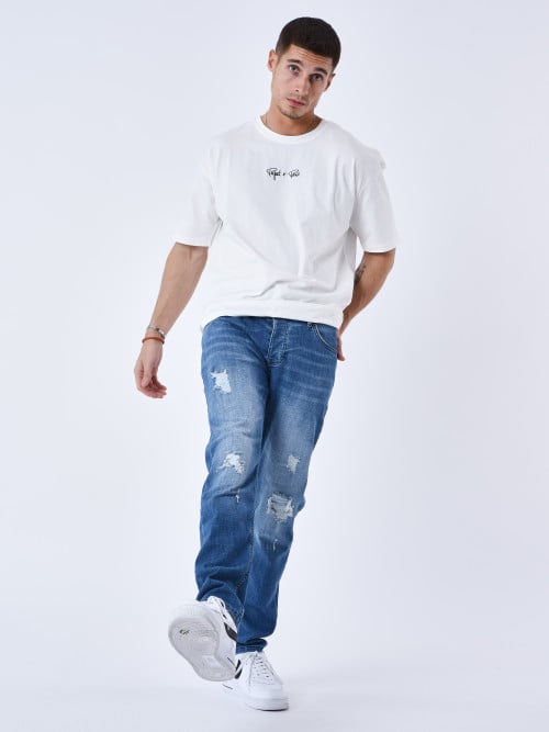 Regular gescheurde jeans...