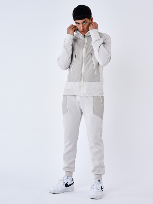 Quilted yoke jogging bottoms