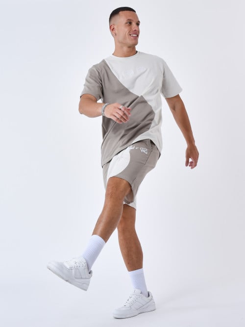 Two-tone wave style shorts