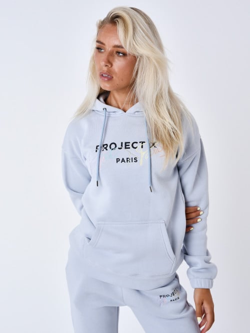 Sudadera con capucha bordada