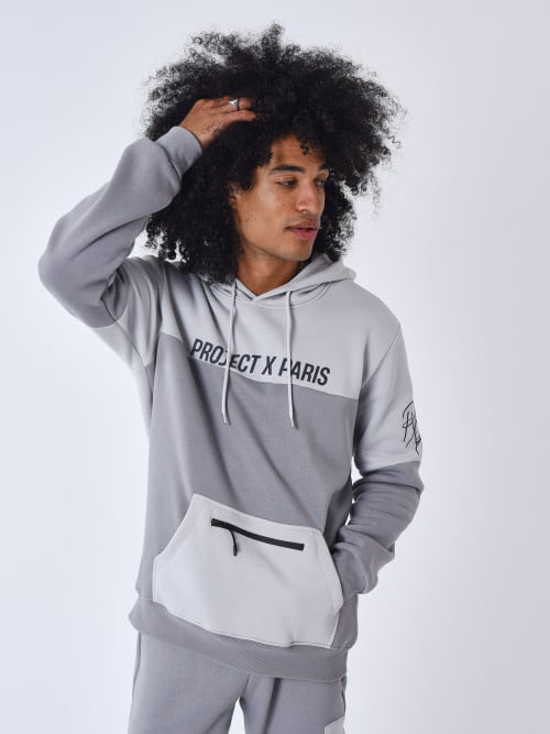 Colorblock-Kapuzenpullover