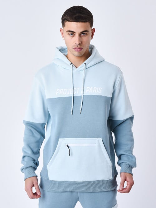 Sweat à Capuche colorblock