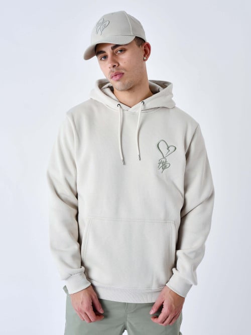 Sweat à Capuche cœur PXP