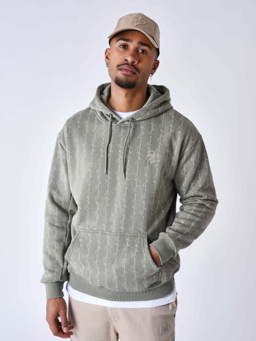 Hoodie met Ink Drip-print