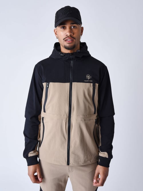 Bi-color techwear jacket