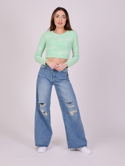 Crop-Pullover in...