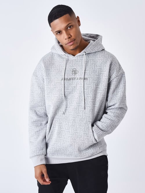 All-over maze hooded...