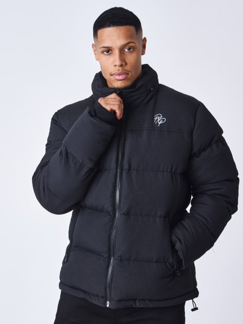 Ribbed puffer jacket