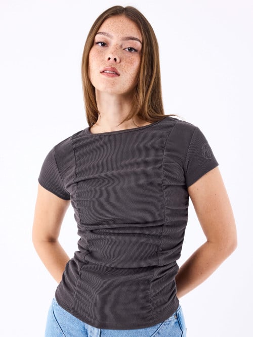 T-shirt franzido