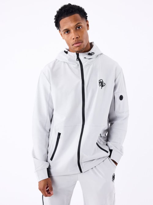 Technical hooded jacket