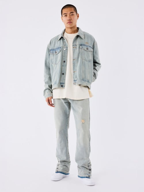 Wide-leg coordinated jeans