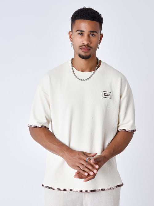 Textured Stitching T-shirt