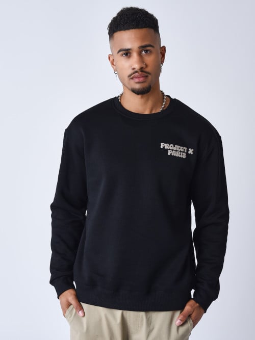 Rundhals-Sweatshirt mit...