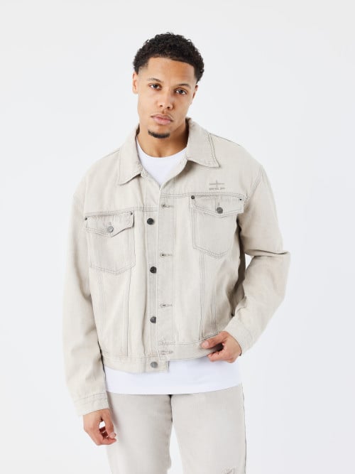 Matching denim jacket