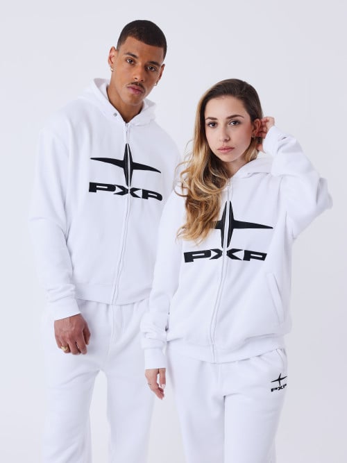 Sweat à capuche zippé...