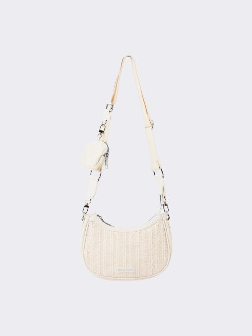Sac bandoulière en raphia